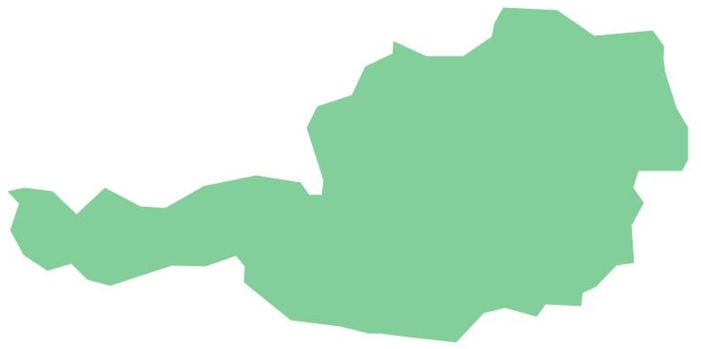 অস্ট্রিয়া ভেক্টর মানচিত্র