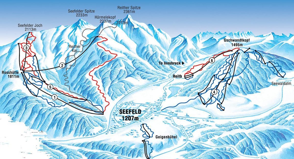 মানচিত্র seefeld অস্ট্রিয়া