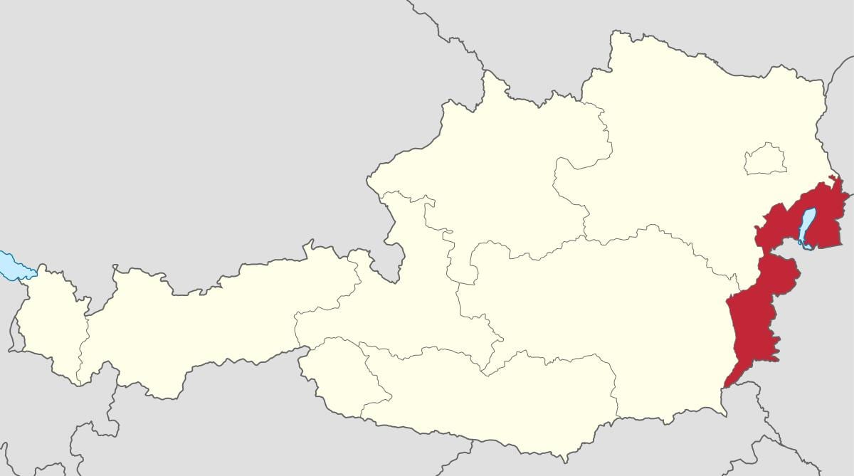মানচিত্র burgenland অস্ট্রিয়া