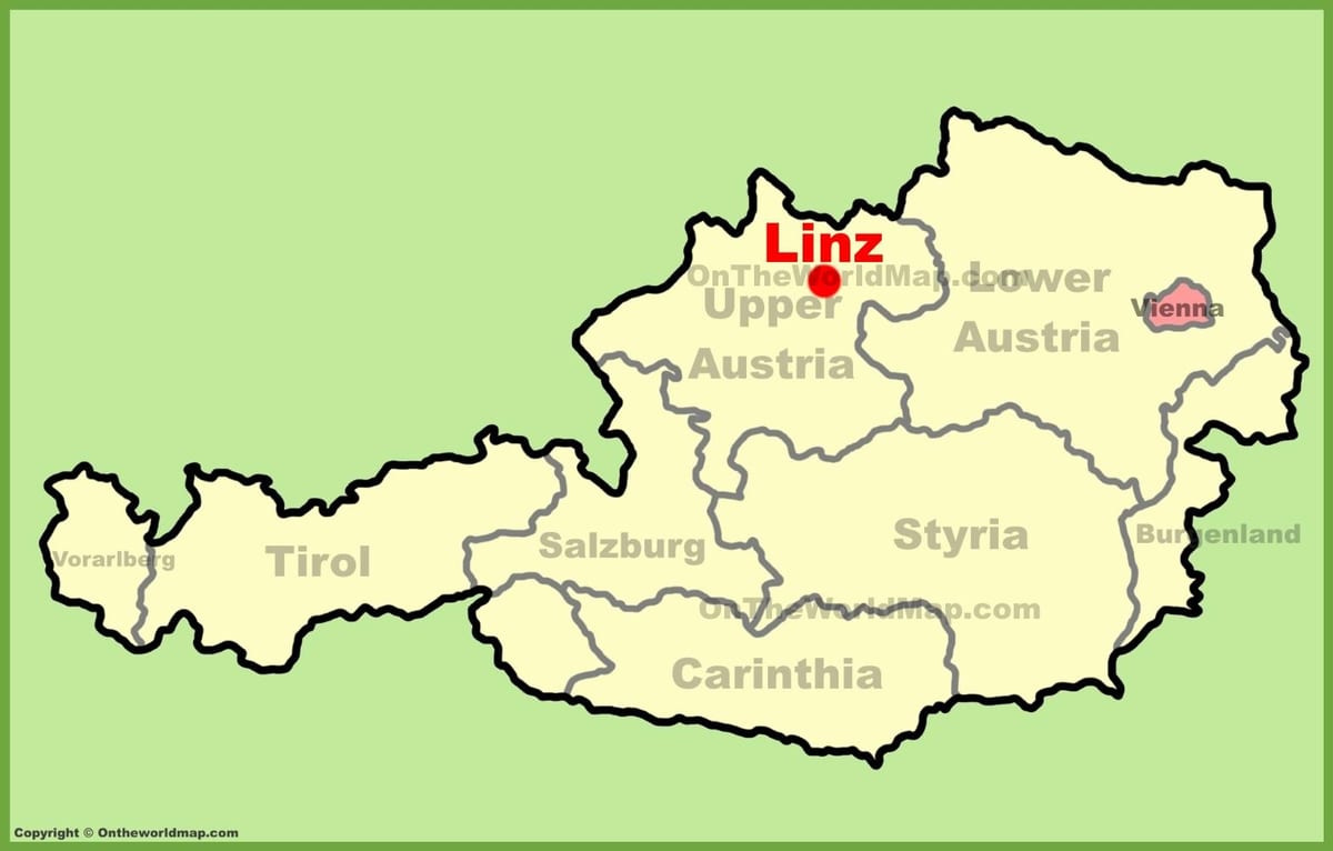 মানচিত্র, linz, অস্ট্রিয়া