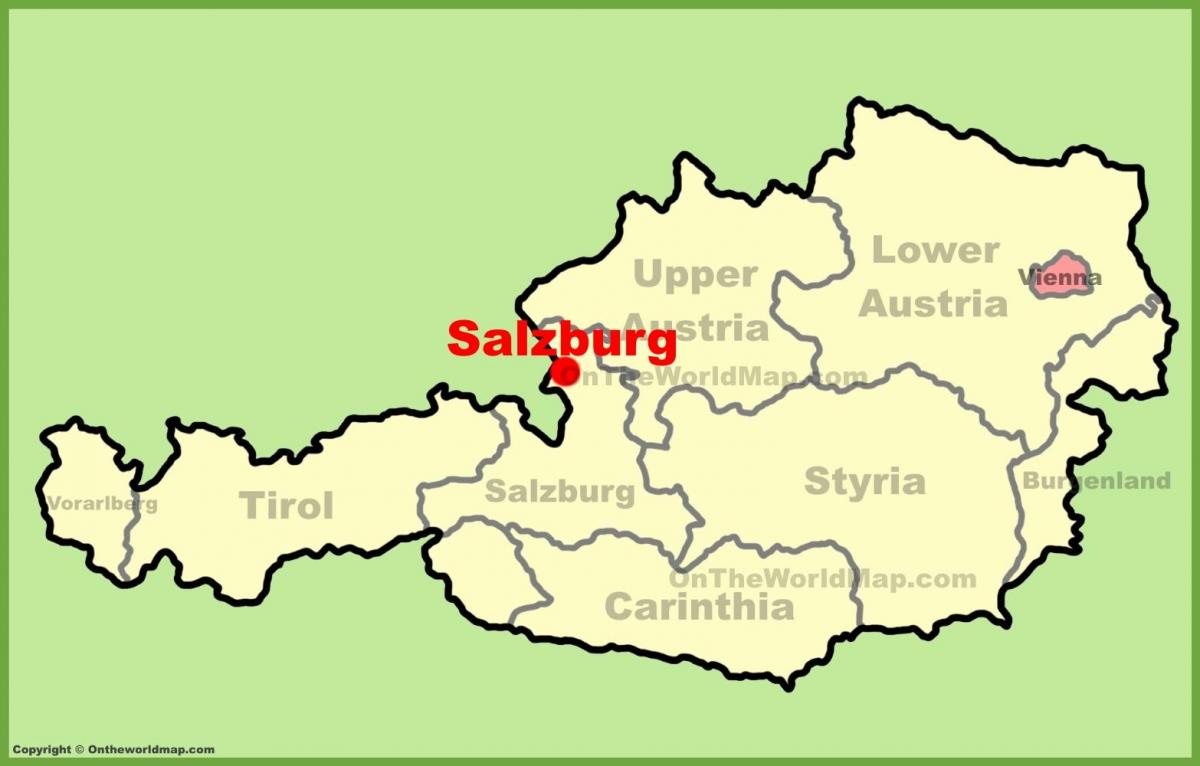 salzburg, অস্ট্রিয়া মানচিত্র
