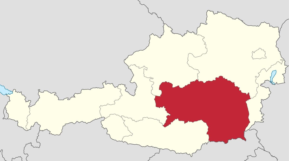 মানচিত্র steiermark অস্ট্রিয়া 