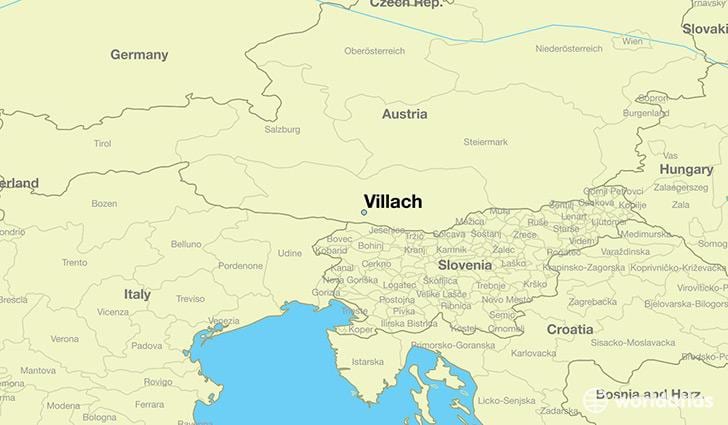 মানচিত্র, villach, অস্ট্রিয়া