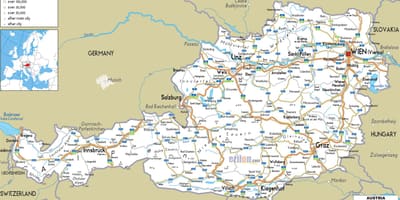 মানচিত্র অস্ট্রিয়ান রুট