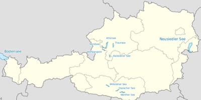 মানচিত্র অস্ট্রিয়ান হ্রদ