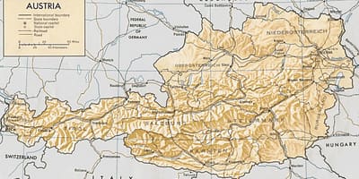 অস্ট্রিয়া ভৌগলিক মানচিত্র