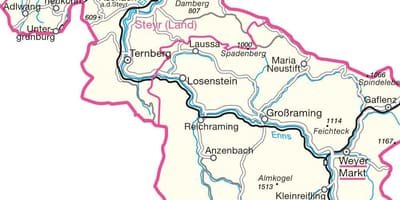 মানচিত্র, steyr, অস্ট্রিয়া 