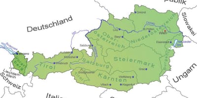 মানচিত্র vorarlberg, অস্ট্রিয়া